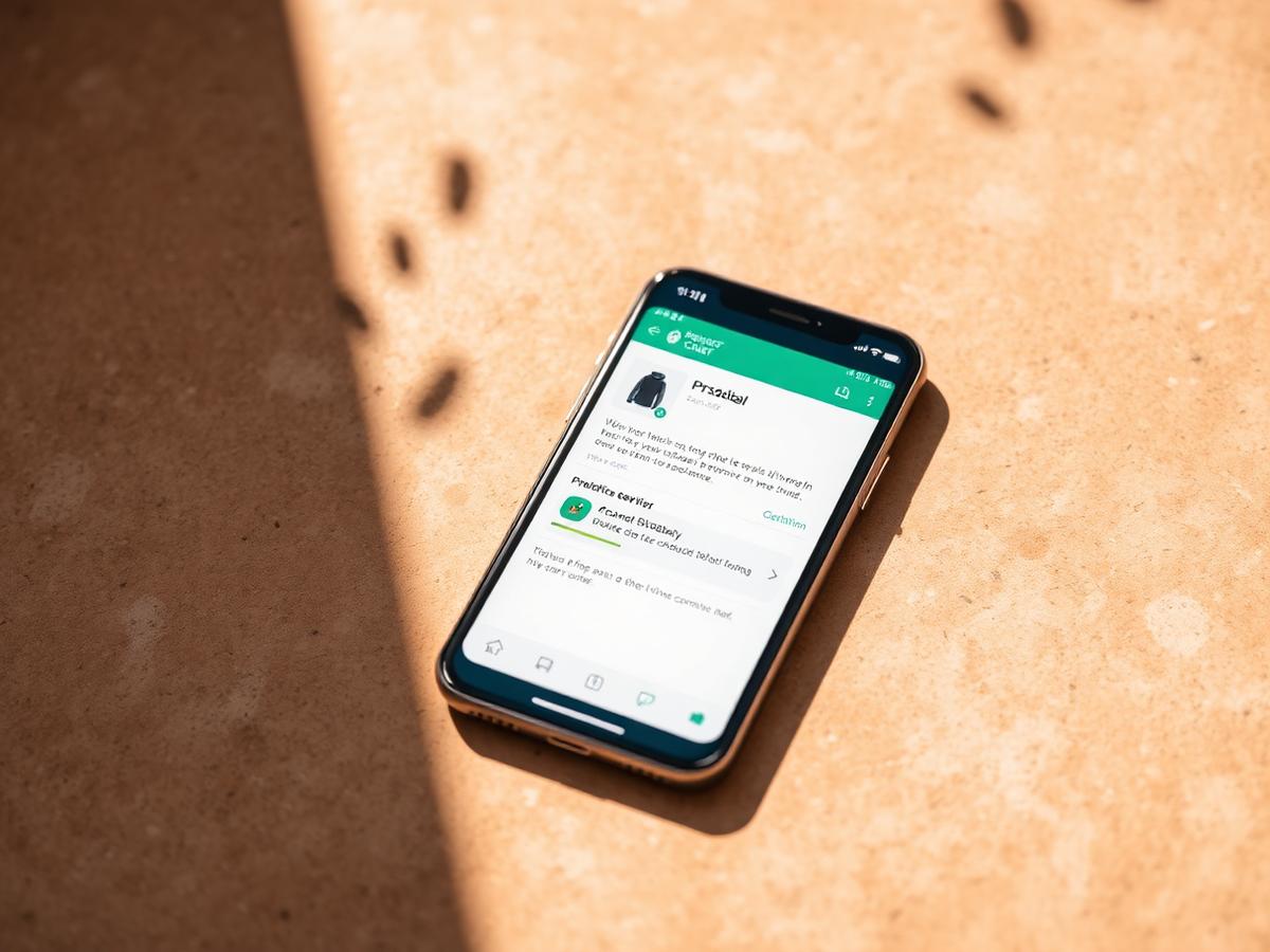 Smartphone showing a per-product AI chat interface