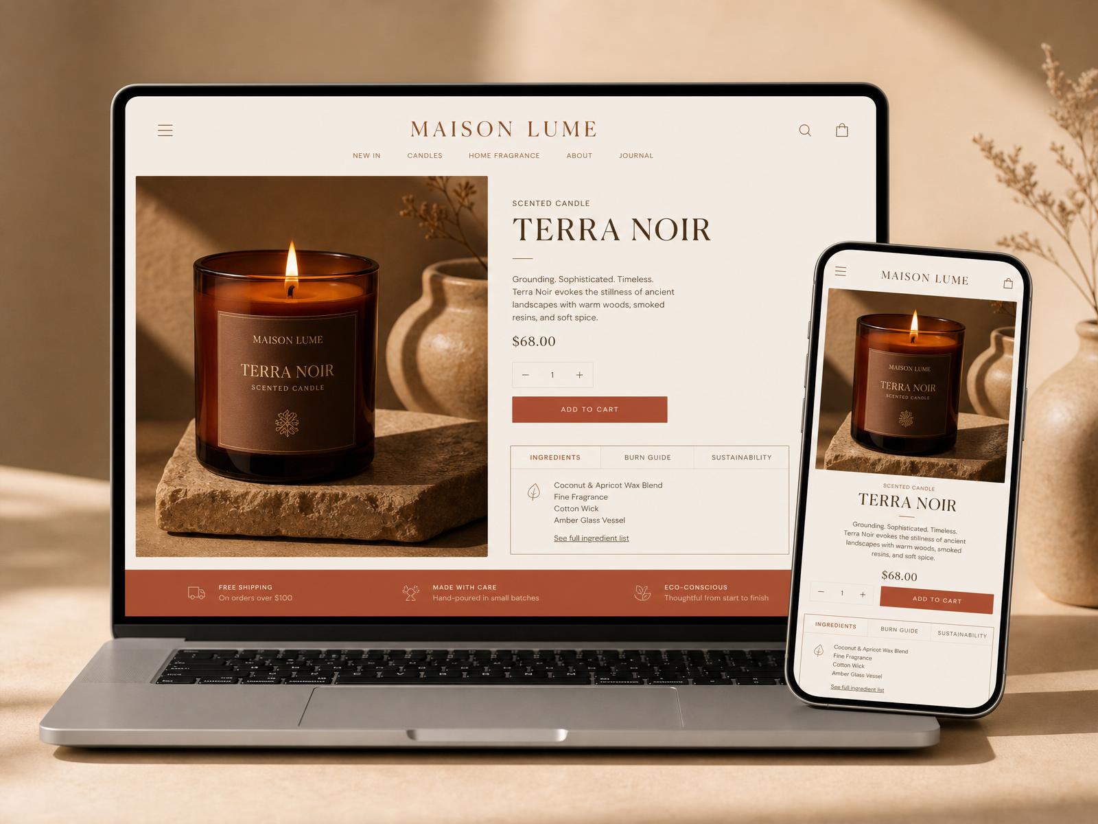 Beauty product page