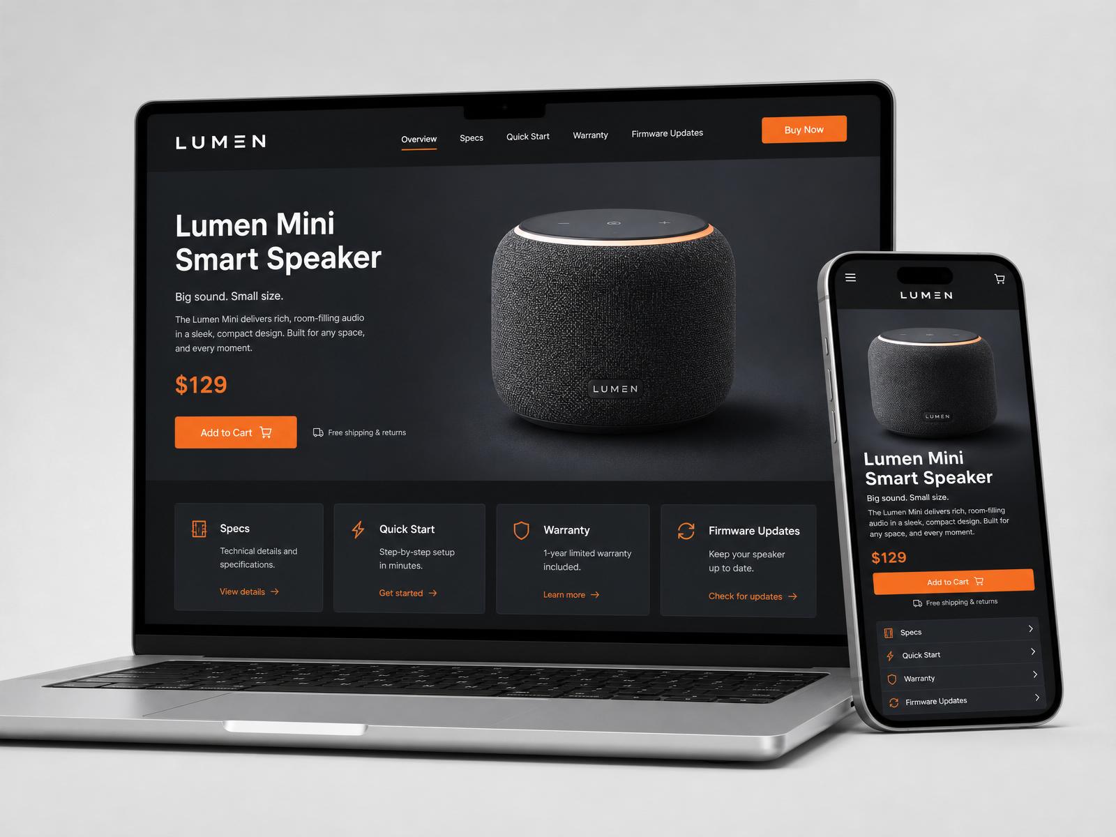 Electronics product page