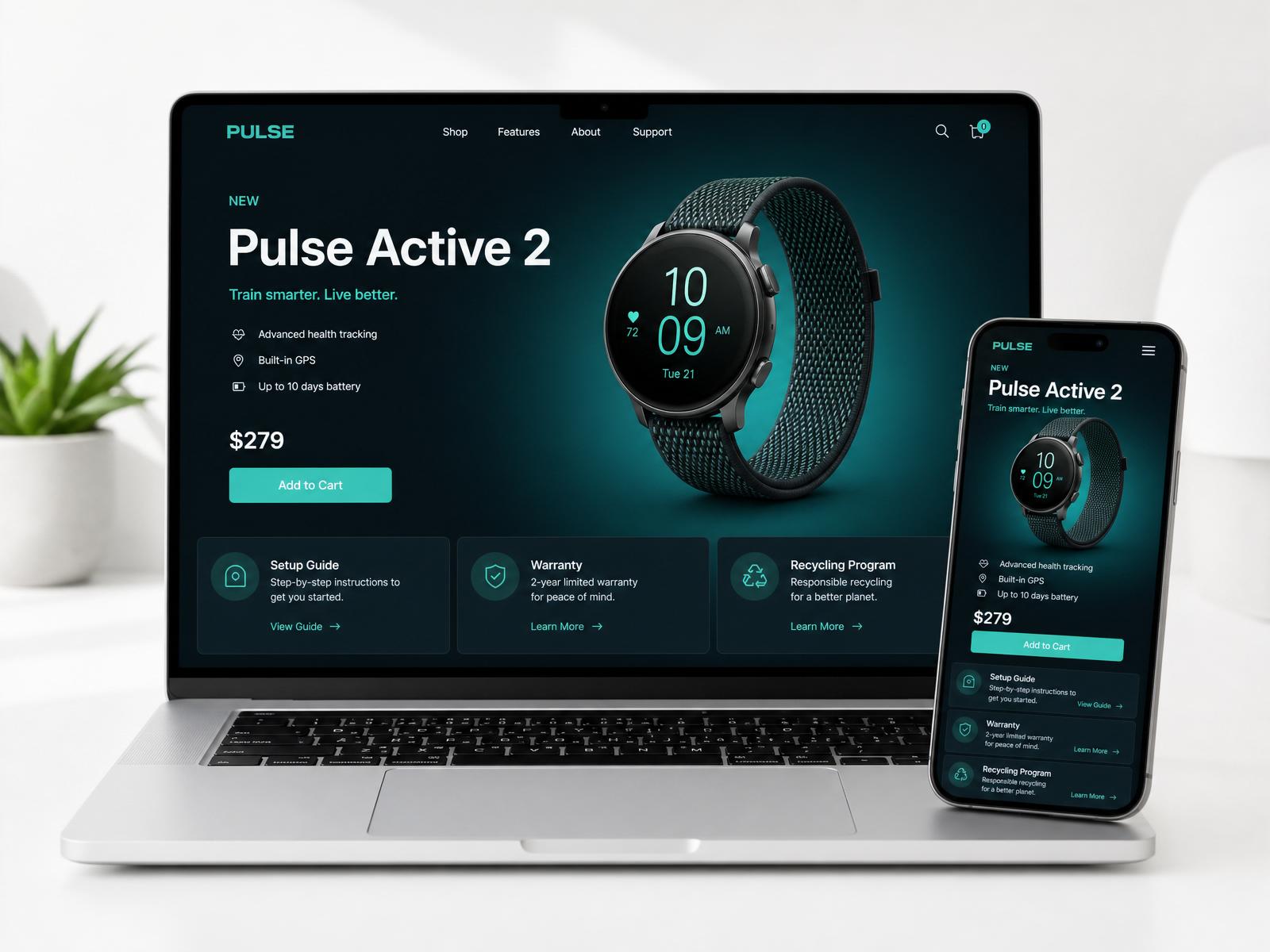 Wearables product page