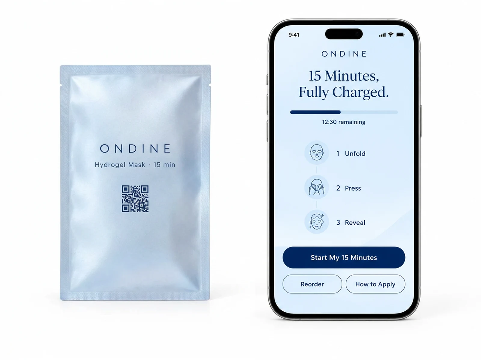 Ingredient Transparency — beauty product with an on-pack QR and branded phone portal