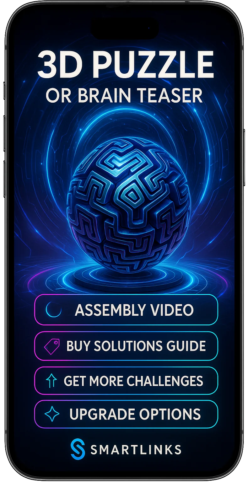 Connected board game, puzzle or figure kit with SmartLinks digital product passport — example 1